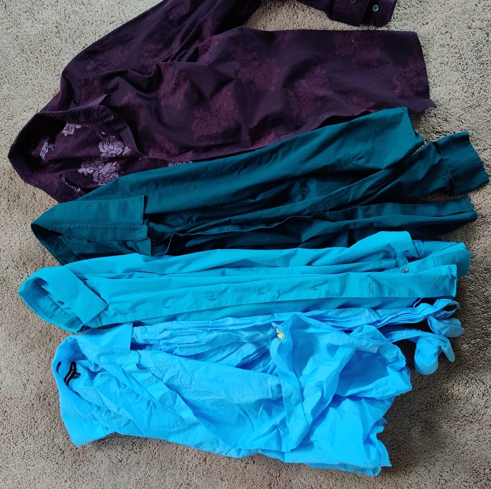 Bundle 4 Express 1MX Large Slim or Extra Slim Dress Shirts